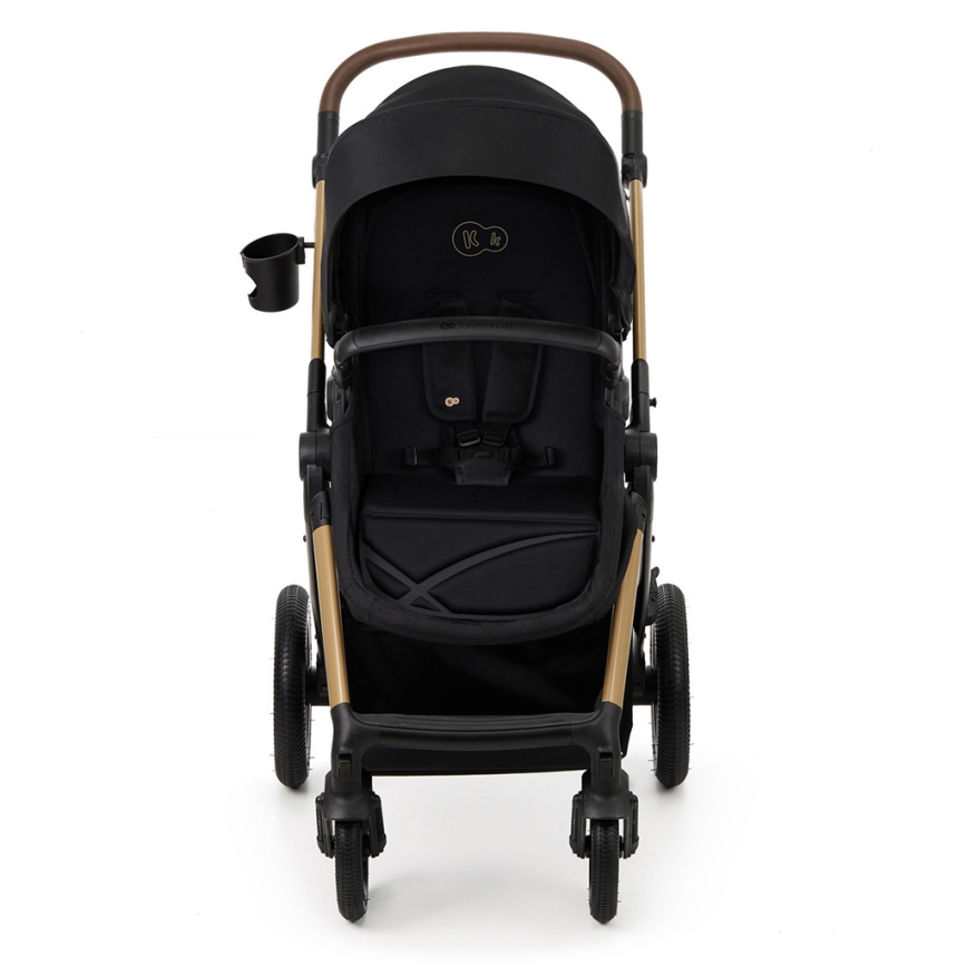 KINDERKRAFT - Πολυκαρότσι 3σε1 MOOV 2 AIR Pure μαύρο + κάθισμα αυτοκινήτου MINK PRO