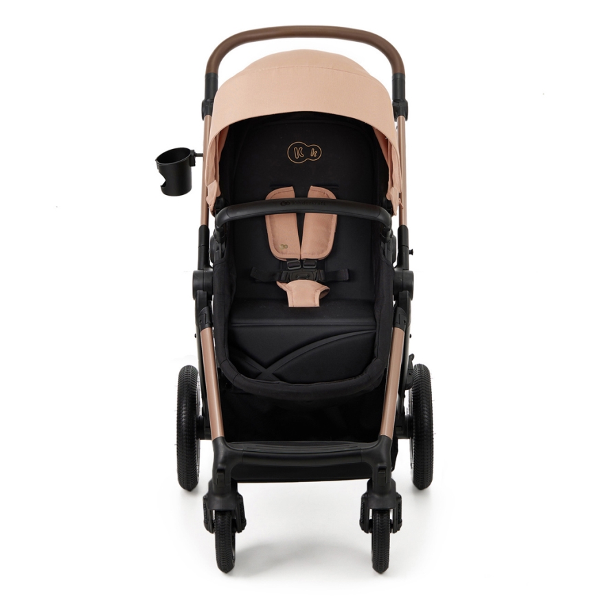 KINDERKRAFT - Πολυκαρότσι 3σε1 MOOV 2 AIR Sand μπεζ + κάθισμα αυτοκινήτου MINK PRO