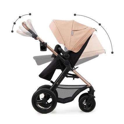 KINDERKRAFT - Πολυκαρότσι 3σε1 MOOV 2 AIR Sand μπεζ + κάθισμα αυτοκινήτου MINK PRO