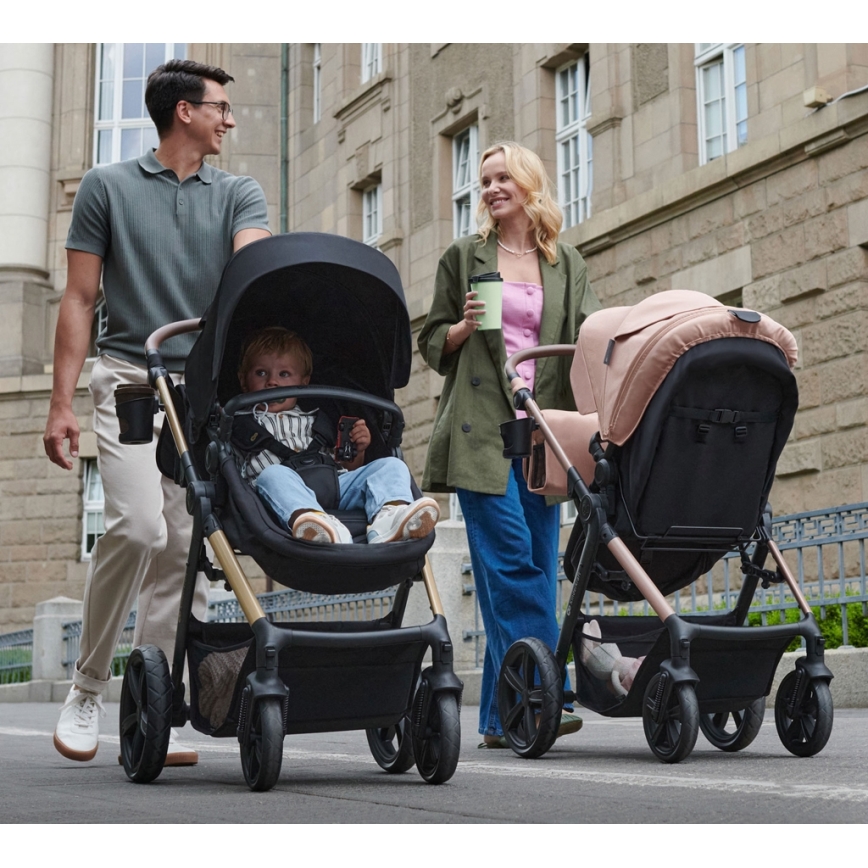 KINDERKRAFT - Πολυκαρότσι 3σε1 MOOV 2 Pure μαύρο + αυτοκίνητο seat MINK PRO