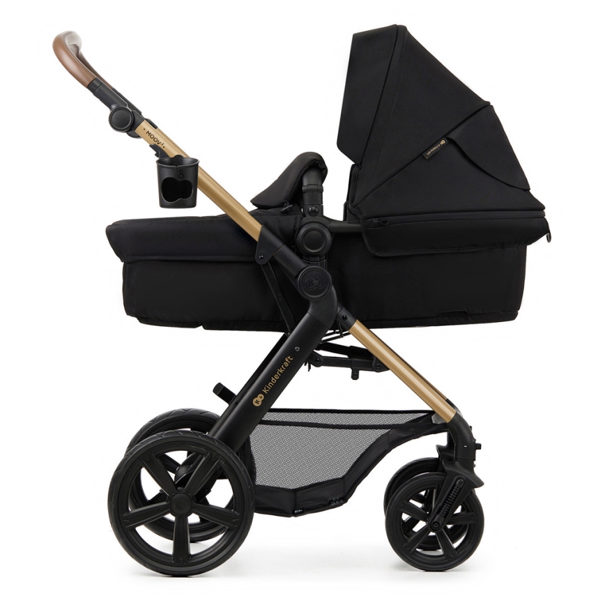 KINDERKRAFT - Πολυκαρότσι 3σε1 MOOV 2 Pure μαύρο + αυτοκίνητο seat MINK PRO