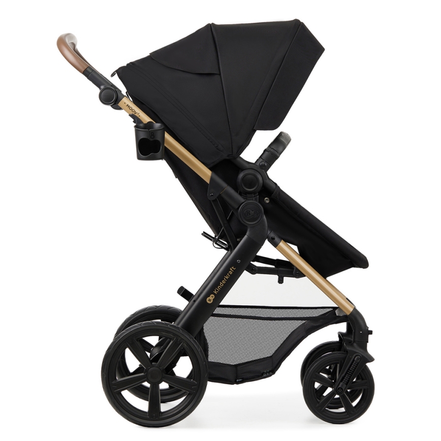 KINDERKRAFT - Πολυκαρότσι 3σε1 MOOV 2 Pure μαύρο + αυτοκίνητο seat MINK PRO