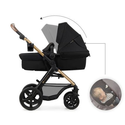 KINDERKRAFT - Πολυκαρότσι 3σε1 MOOV 2 Pure μαύρο + αυτοκίνητο seat MINK PRO