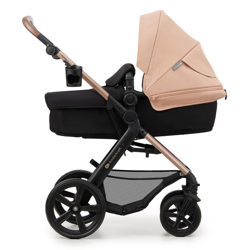 KINDERKRAFT - Πολυκαρότσι 3σε1 MOOV 2 Sand μπεζ + αυτοκίνητο seat MINK PRO