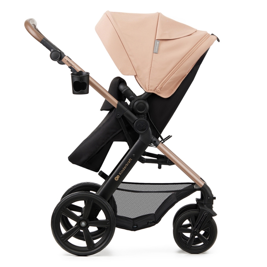 KINDERKRAFT - Πολυκαρότσι 3σε1 MOOV 2 Sand μπεζ + αυτοκίνητο seat MINK PRO