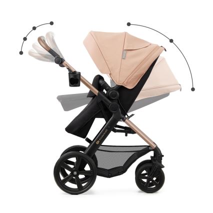 KINDERKRAFT - Πολυκαρότσι 3σε1 MOOV 2 Sand μπεζ + αυτοκίνητο seat MINK PRO