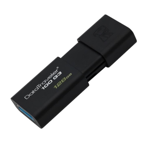 Kingston - Stick USB DATATRAVELER 100 G3 USB 3.0 128GB μαύρο