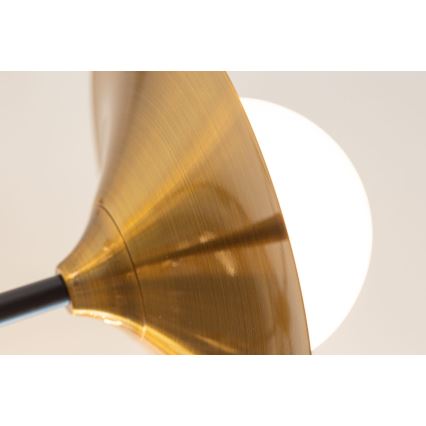Κρεμαστό φωτιστικό οροφής TROMPETS 6xG9/4W/230V χρυσό/μαύρο