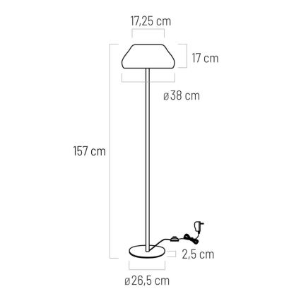 Φωτιστικό δαπέδου LED PADDY LED/18W/230V λευκό