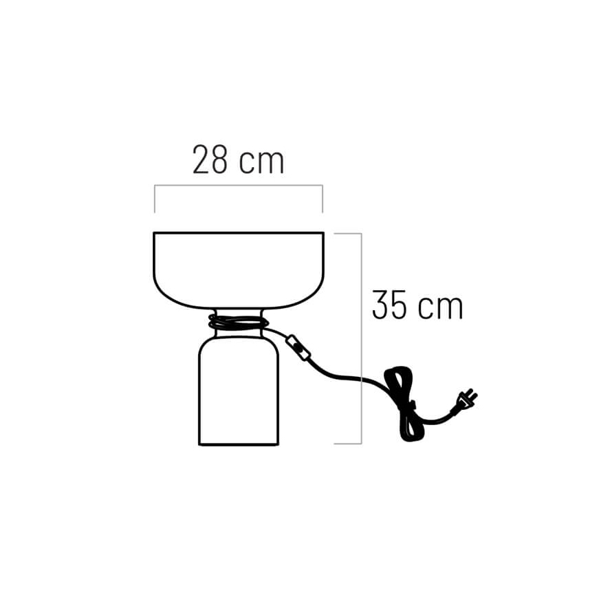 Επιτραπέζια λάμπα ABEL 1xE27/11W/230V μπλε