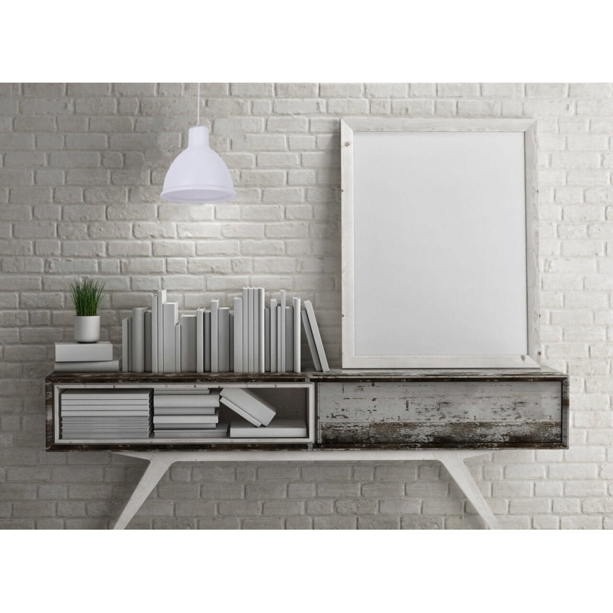 Κρεμαστό φωτιστικό οροφής καμπάνα CREATE 1xE27/11W/230V λευκό