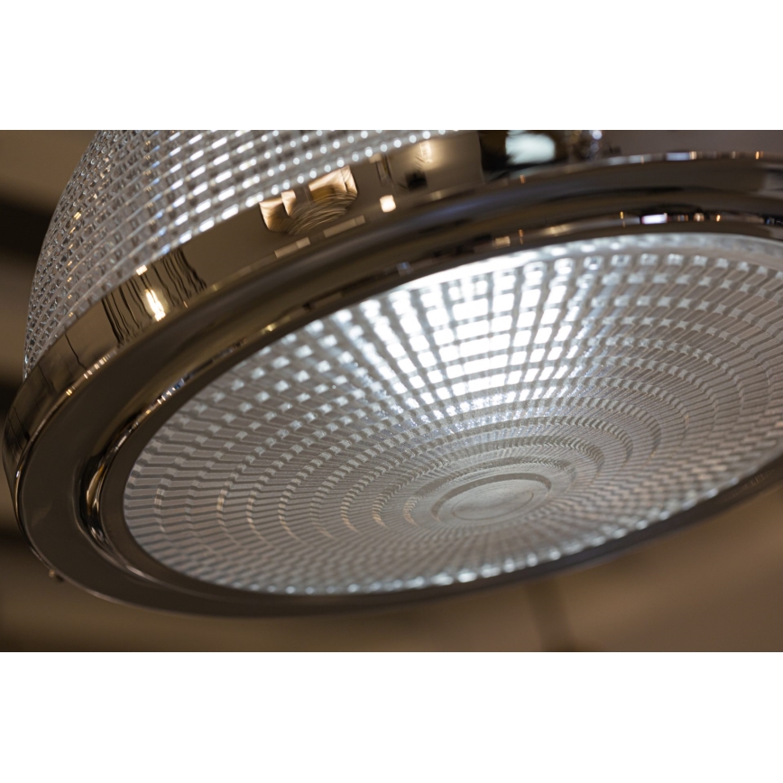Κρεμαστό φωτιστικό οροφής καμπάνα THOR 1xE27/11W/230V γυαλιστερό χρώμιο