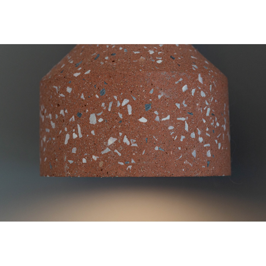 Φωτιστικό οροφής με καλώδιο RESIN 1xE27/11W/230V ροζ/μαύρο