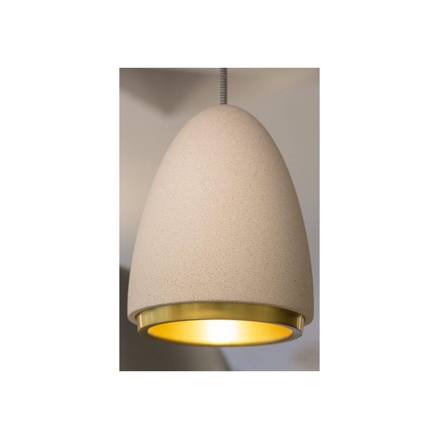 Κρεμαστό φωτιστικό οροφής μονόφωτο CONCRETE 1xGU10/5W/230V γκρι/χρυσό