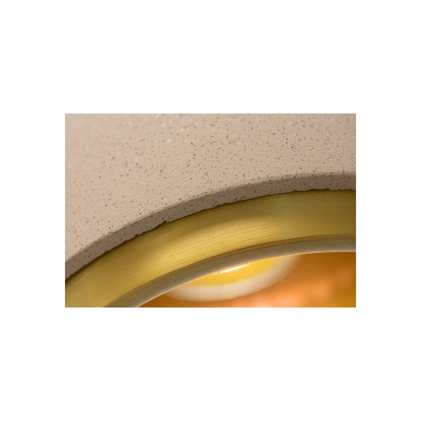 Κρεμαστό φωτιστικό οροφής μονόφωτο CONCRETE 1xGU10/5W/230V γκρι/χρυσό
