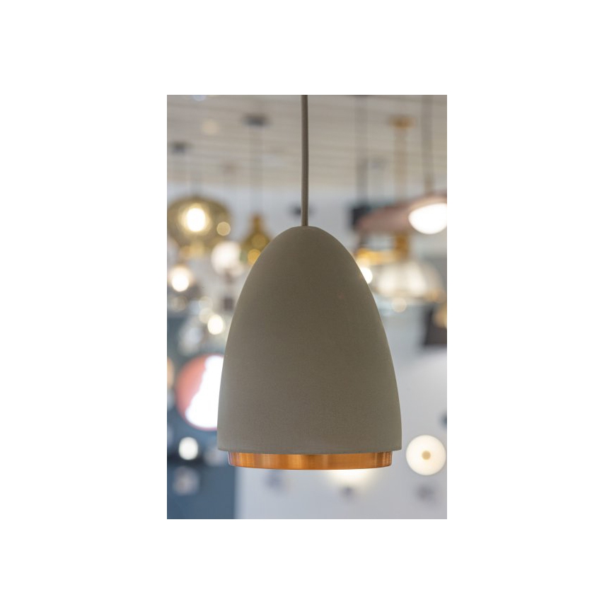 Κρεμαστό φωτιστικό οροφής μονόφωτο CONCRETE 1xGU10/5W/230V γκρι/χαλκός