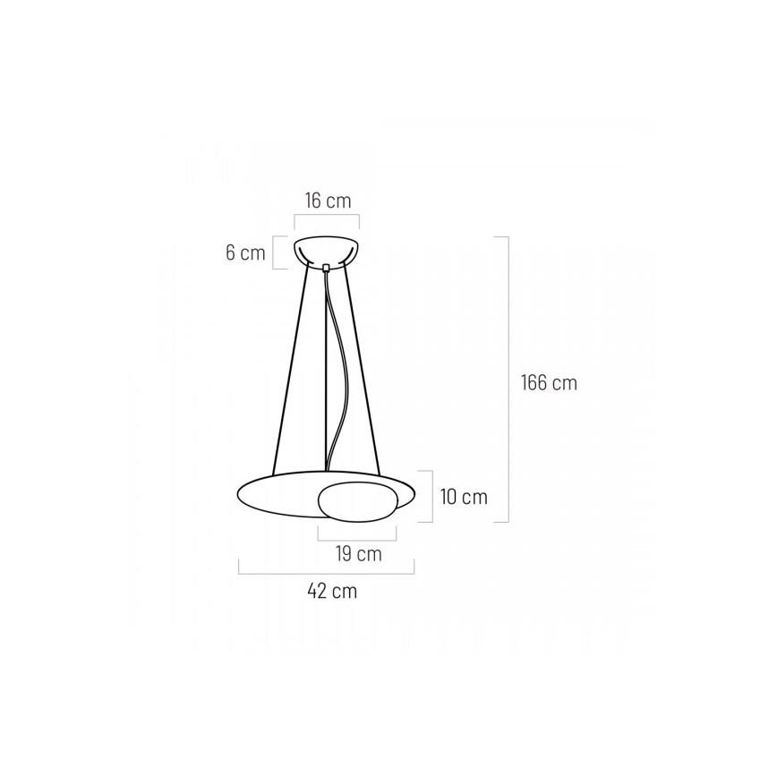 Κρεμαστό φωτιστικό οροφής LED PETIT LED/12W/230V μαύρο