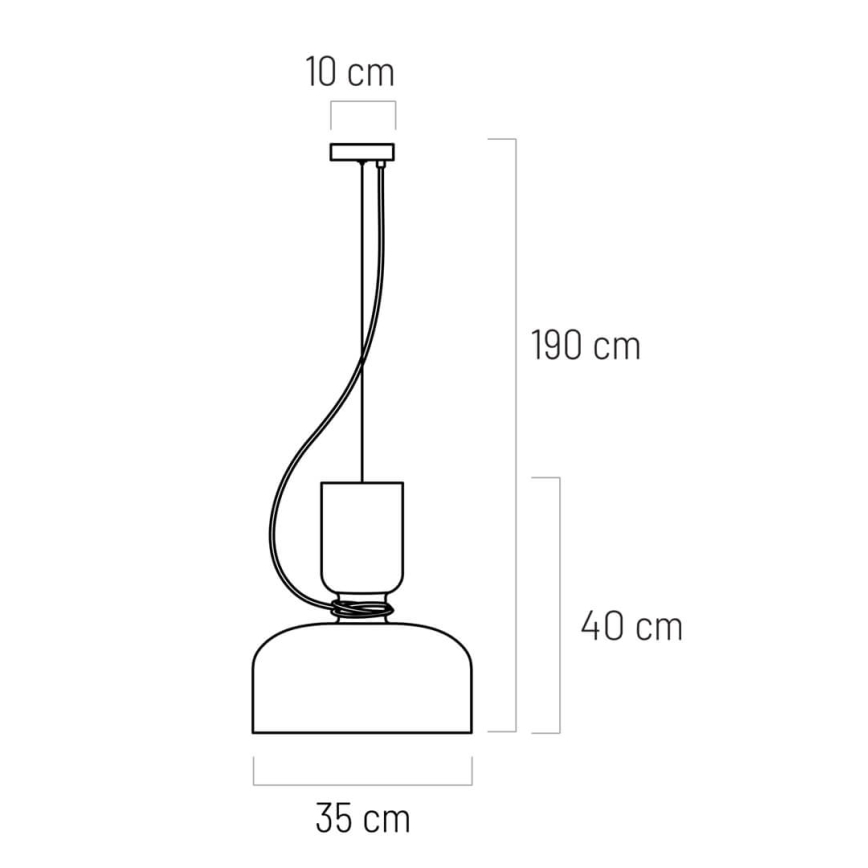 Κρεμαστό φωτιστικό οροφής μονόφωτο ABEL 2xE27/11W/230V διάμετρος 28 cm μαύρο