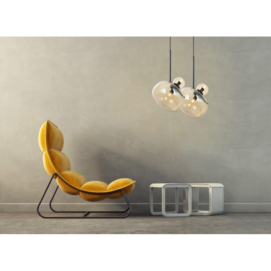 Κρεμαστό φωτιστικό οροφής VESTA 1xE27/7W/230V + 1xG9/3W/230V μπεζ
