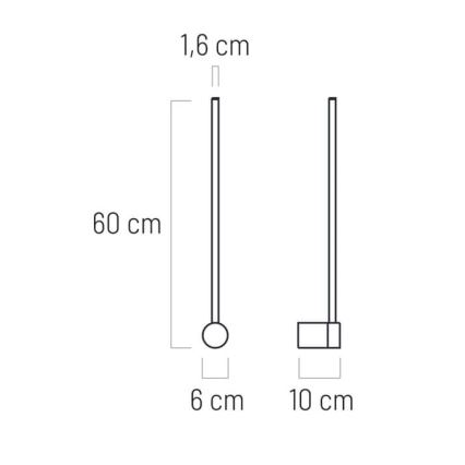  Φωτιστικό τοίχου LED LED/7W/230V μαύρο