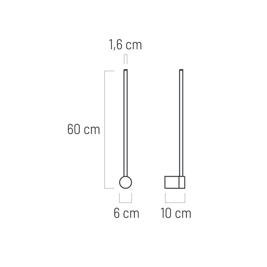  Φωτιστικό τοίχου LED LED/7W/230V μαύρο