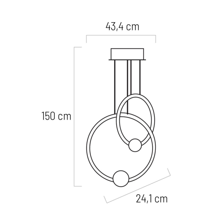 LED κρεμαστό φωτιστικό οροφής ράγα LIV LED/50W/230V μαύρο + τηλεκοντρόλ