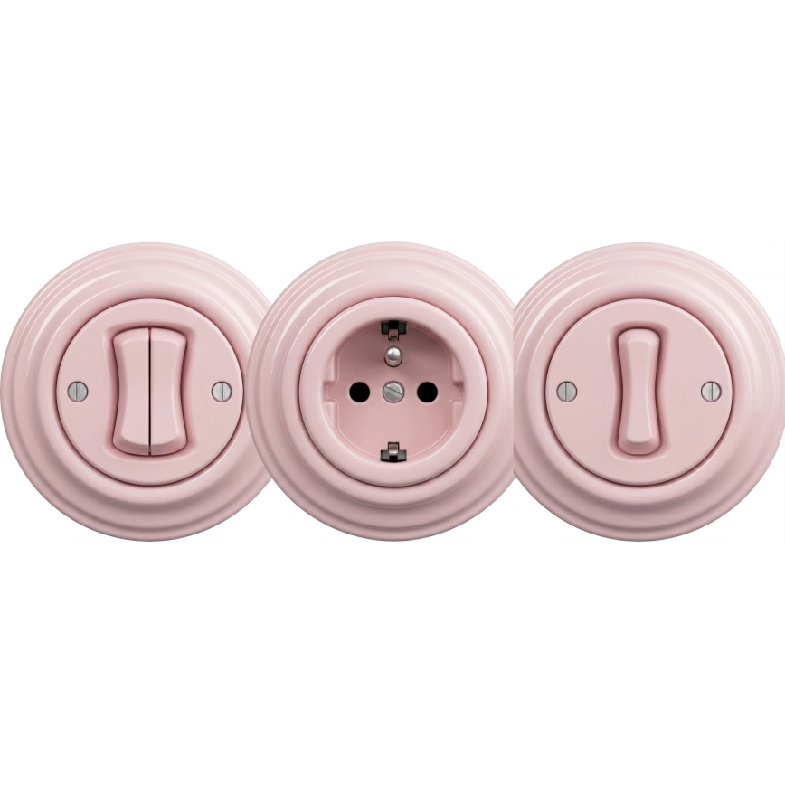 Kliklap - Ρετρό κεντρικό πλαίσιο σε ροζ βιντάζ