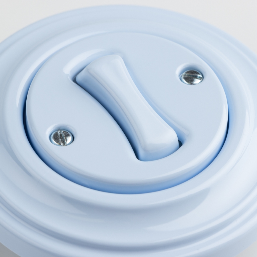 Kliklap - Ρετρό κουμπί με πλαίσιο, μπλε