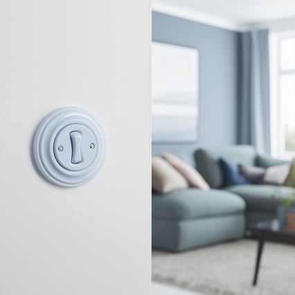 Kliklap - Ρετρό κουμπί με πλαίσιο, μπλε