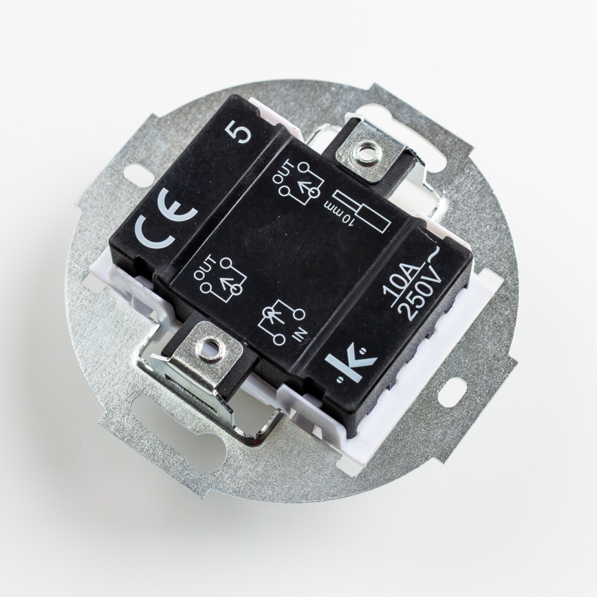 Kliklap - Ρετρό σειριακός διακόπτης με πλαίσιο αρ. 5 σε παλ ροζ