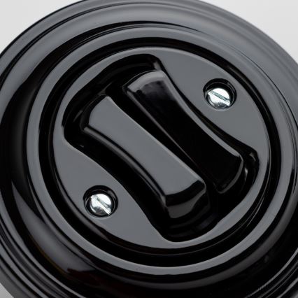 Kliklap - Ρετρό σειριακός διακόπτης με πλαίσιο αρ. 5 σε μαύρο