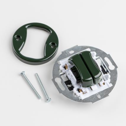 Kliklap - Ρετρό σειριακός διακόπτης με πλαίσιο αρ. 5, πράσινο