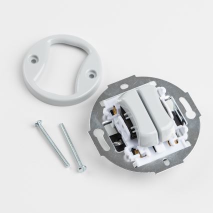 Kliklap - Ρετρό σειριακός διακόπτης με πλαίσιο αρ. 5 γκρι