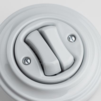 Kliklap - Ρετρό σειριακός διακόπτης με πλαίσιο αρ. 5 γκρι