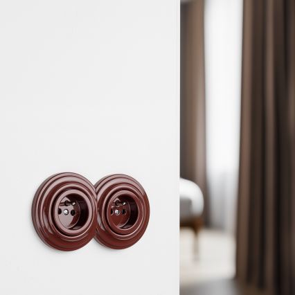 Kliklap - Ρετρό πλαίσιο άκρης σε καφέ απόχρωση