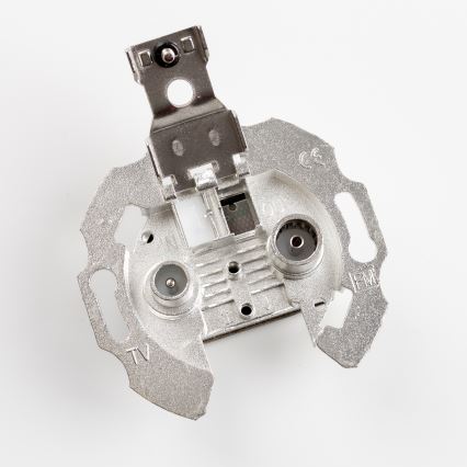 Kliklap - Ρετρό πρίζα συνδρομητή TV+R (τερματική) με πλαίσιο μαύρη