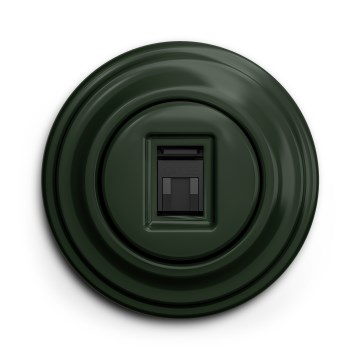 Kliklap - Ρετρό πρίζα δεδομένων με πλαίσιο, πράσινη