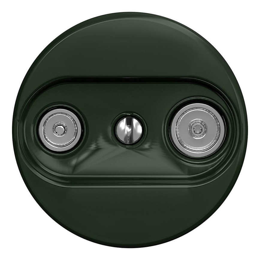 Kliklap - Ρετρό τηλεοπτική πρίζα TV+R (τελική) χωρίς πλαίσιο πράσινη