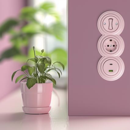 Kliklap - Ρετρό τελικό πλαίσιο παλ ροζ