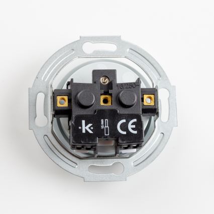 Kliklap - Ρετρό επιτοίχια πρίζα με πλαίσιο 230V γκρι