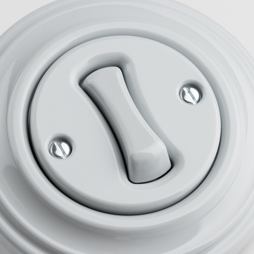 Kliklap - Ρετρό διακόπτης σκάλας με πλαίσιο αρ. 6, γκρι