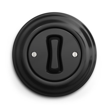 Kliklap - Ρετρό διακόπτης σκάλας με πλαίσιο αρ. 6, μαύρος