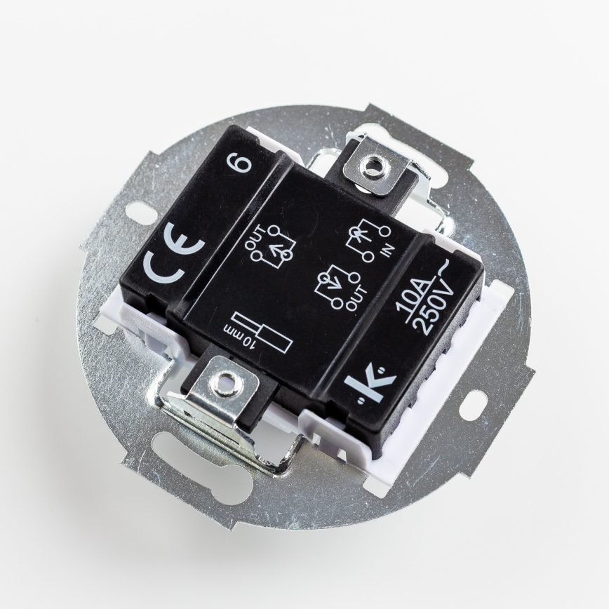 Kliklap - Ρετρό διακόπτης σκάλας με πλαίσιο αρ. 6 μπεζ