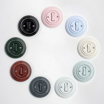 Kliklap - Ρετρό διακόπτης σκάλας χωρίς πλαίσιο αρ. 6 ανθρακί