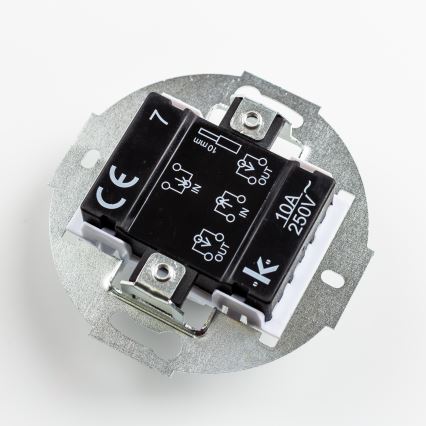 Kliklap - Ρετρό διακόπτης σταυρού χωρίς πλαίσιο αρ. 7 χωρίς πλαίσιο καφέ