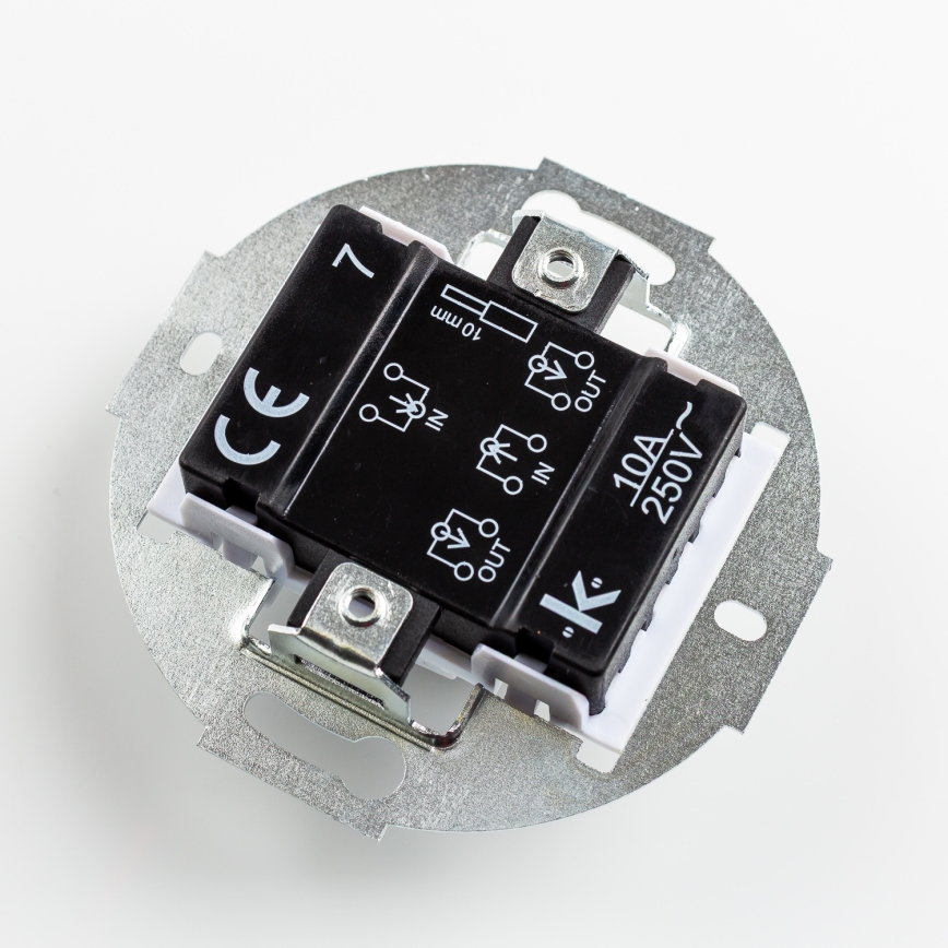 Kliklap - Ρετρό διακόπτης σταυρού χωρίς πλαίσιο αρ. 7 χωρίς πλαίσιο καφέ