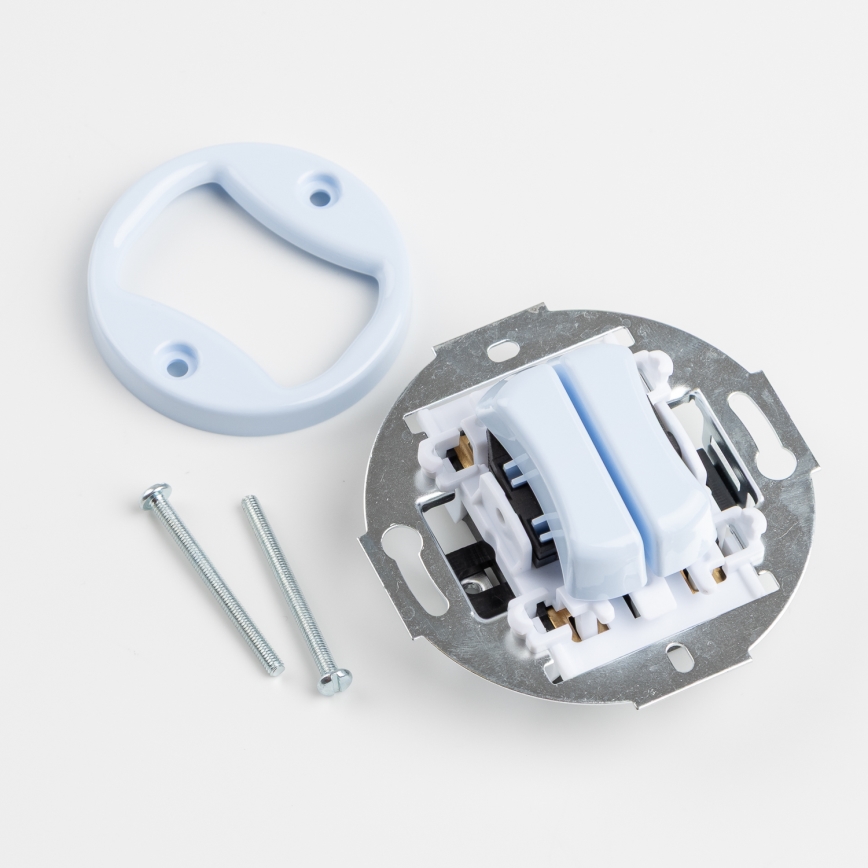 Kliklap - Ρετρό διπλό κουμπί με πλαίσιο, μπλε