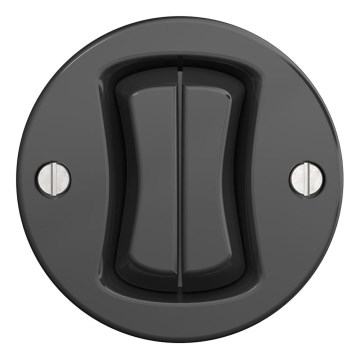 Kliklap - Ρετρό διπλός διακόπτης χωρίς πλαίσιο ανθρακί