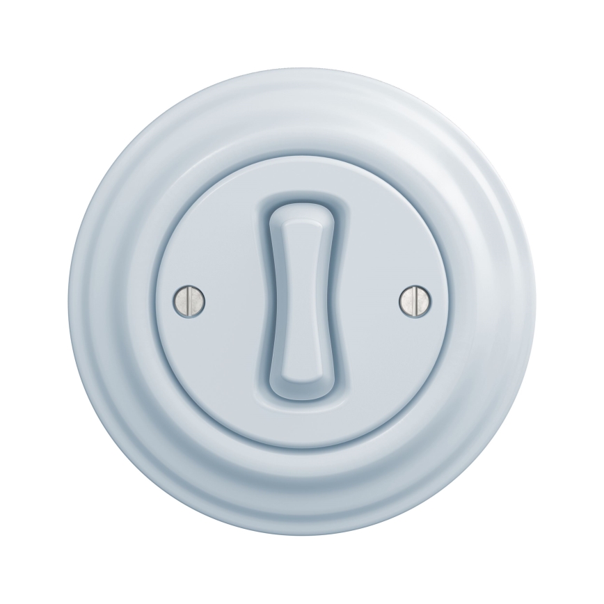 Kliklap - Ρετρό μονοπολικός διακόπτης με πλαίσιο αρ. 1 μπλε