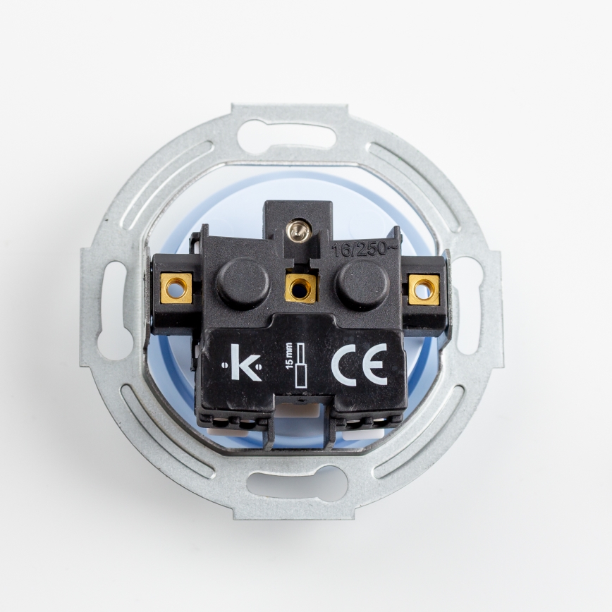 Kliklap - Ρετρό οικιακή πρίζα χωρίς πλαίσιο 230 V, μπλε